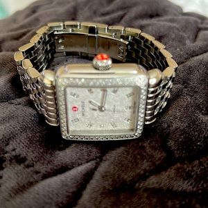 Michele diamond face watch